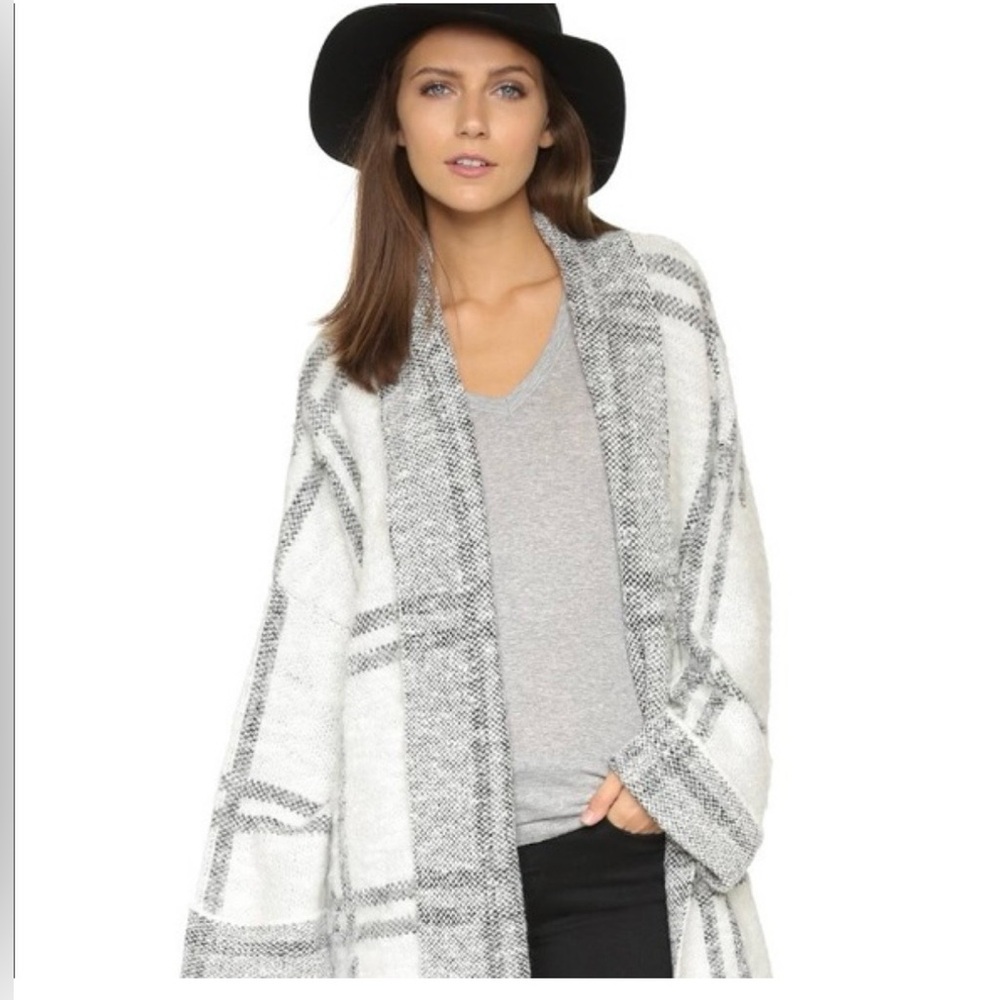 Free People Windowpane
Sweater Jacket